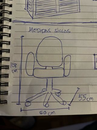 Silla de escritorio rosa y negra