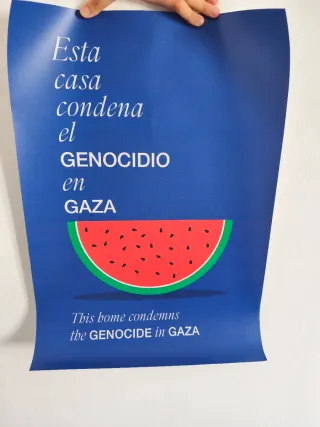 Pancarta Apoyo Gaza