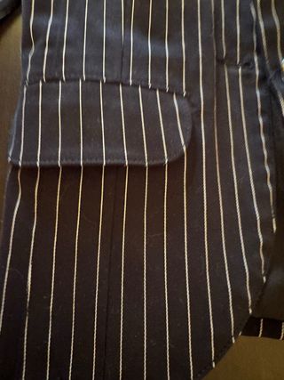 Blazer Rayas Negras y Plateadas