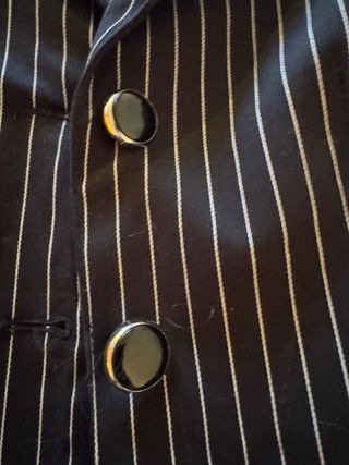 Blazer Rayas Negras y Plateadas