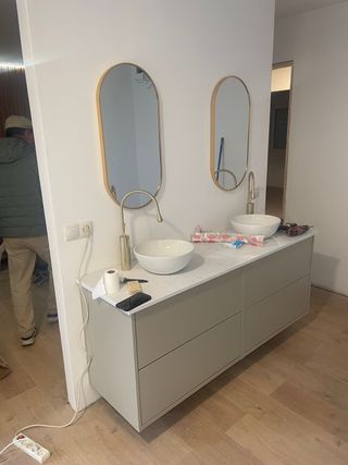 Espejos Ovalados Diseño Dorado Latón