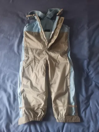 Conjunto esquí infantil azul y beige