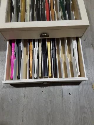 Set di ventagli di designer con baule