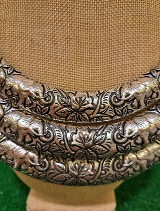 Collar Étnico Plata 3 Capas Elefantes