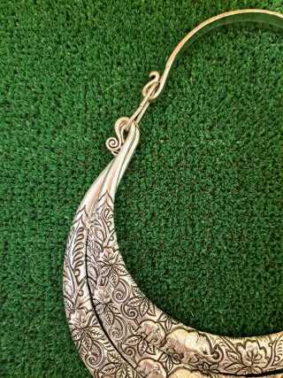 Collar Étnico Plata 3 Capas Elefantes