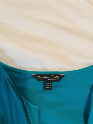 Camiseta Massimo Dutti tirantes turquesa
