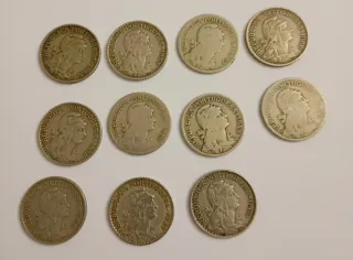 Moedas Portuguesas 50 Centavos e 1 Escudo