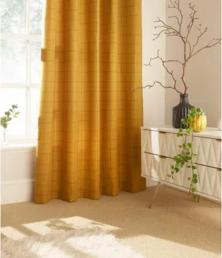 Cortinas 229x229cm Ojal Ocre (Par) NUEVAS!