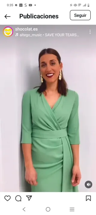 Vestido verde comunión/evento