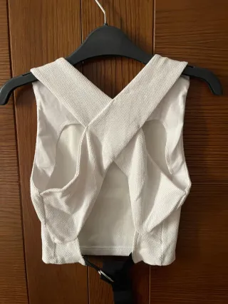 Top blanco Stradivarius Talla M