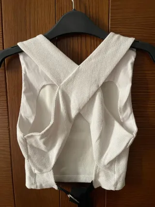 Top blanco Stradivarius Talla M