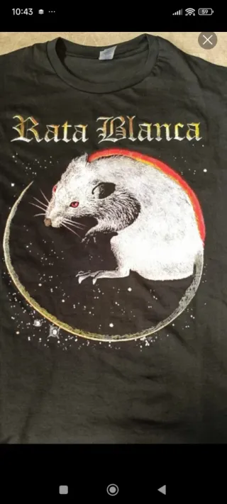 Camiseta Rata Blanca Talla S