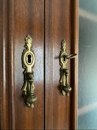 Mueble Vitrina Librería Madera Cristal