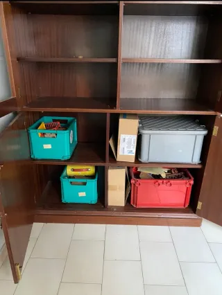 Mueble Vitrina Librería Madera Cristal