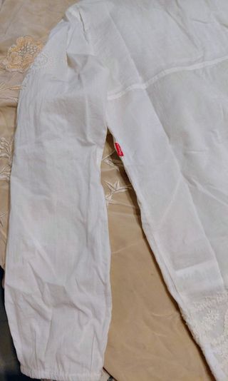 Blusa niña Flamenco bordada blanca Talla XS