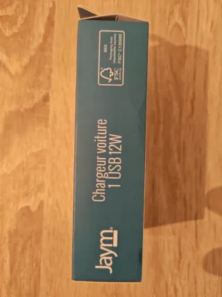 Cargador Coche Jaym 1 USB 12W LED