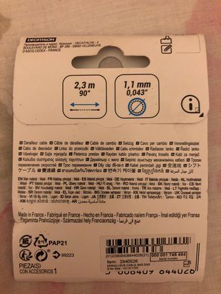 Cable de cambio para bicicleta Decathlon