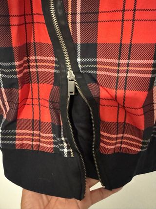 Vestido Zara Tartán Rojo Cremallera