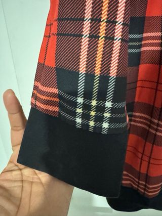 Vestido Zara Tartán Rojo Cremallera