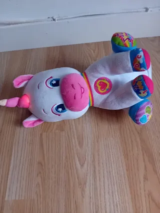Peluche Unicornio Blanco y Rosa