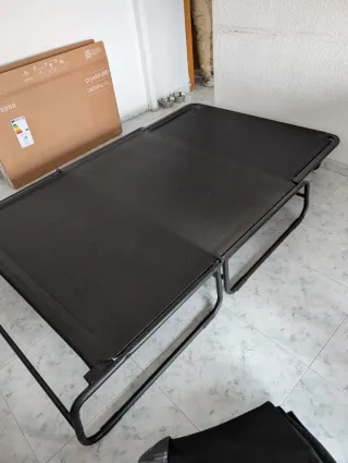 Sofá Cama Gris y Negro