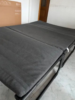 Sofá Cama Gris y Negro