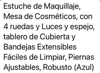 Maletín maquillaje con ruedas y luces