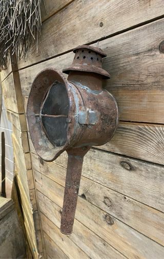 Antiguo farol de carro siglo XIX