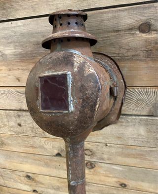 Antiguo farol de carro siglo XIX