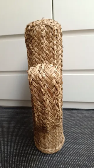 Cactus decorativo de mimbre o ratan (55 cm alto)