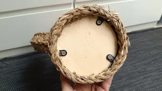 Cactus decorativo de mimbre o ratan (55 cm alto)