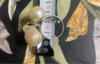 Anillo Plata y Pendientes Perlas Barrocas