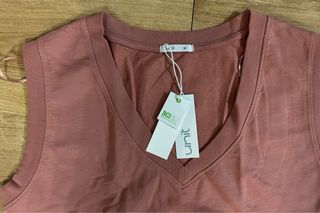 Conjunto falda y chaleco algodón rosa