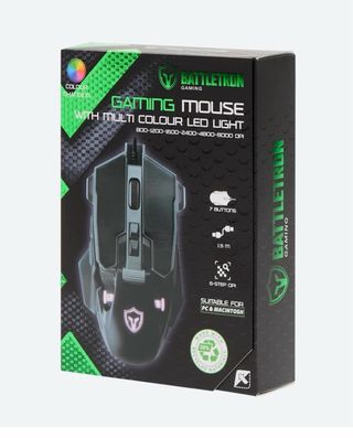 Ratón Gaming BATTLETRON LED Multicolor