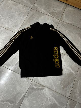 Sudadera Adidas Negra y Dorada