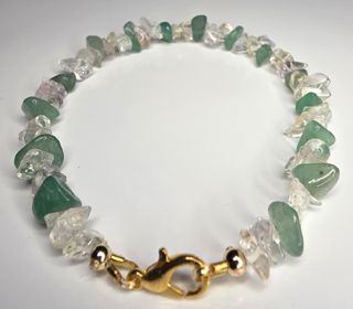 Bracciale Artigianale Avventurina & Quarzo Ialino