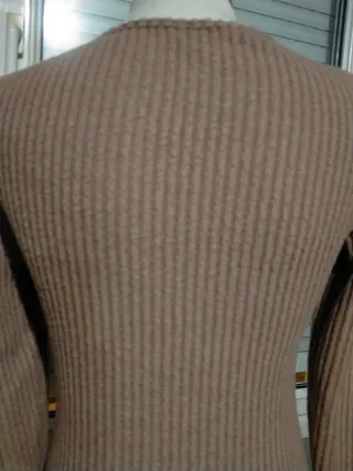 Jersey marrón punto lazo talla S,