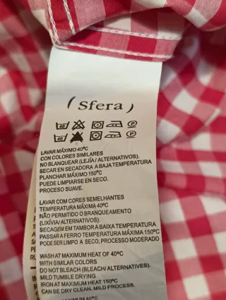 Camisa Sfera Hombre Cuadros Rojo