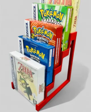 Soporte expositor 5 juegos GameBoy en caja