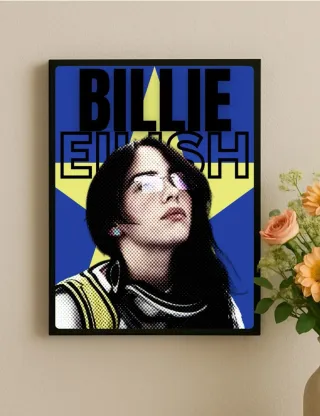Cuadro Billie Eilish hit me hard and soft