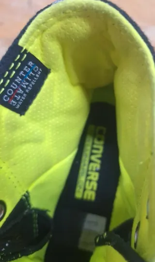 Zapatillas Converse Altas Negras y Amarillas