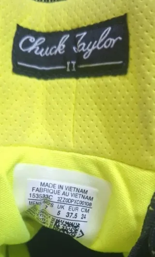 Zapatillas Converse Altas Negras y Amarillas