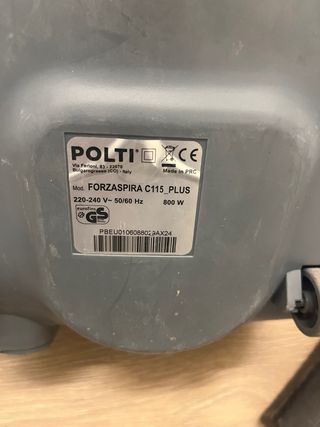 Aspiradora Polti Ciclónica Negra y Amarilla 800W