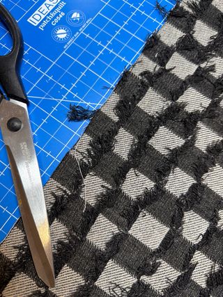 Tela vaquera a cuadros 1 m