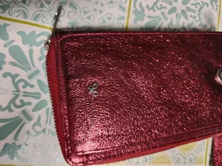 Mini bolso Silbon rojo metalizado