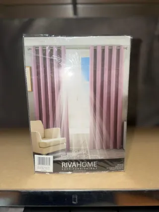 Cortinas 229x183cm Malva Ojal (Par) NUEVAS!