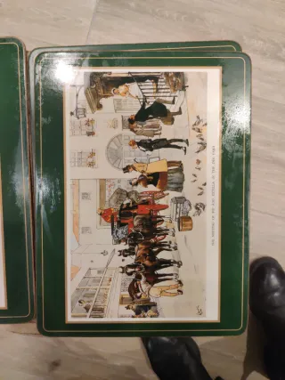 Bajoplatos ingleses madera set 6/Placemats