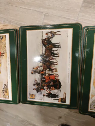 Bajoplatos ingleses madera set 6/Placemats