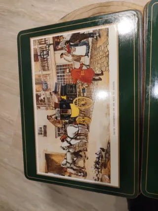 Bajoplatos ingleses madera set 6/Placemats