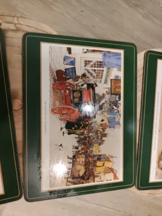 Bajoplatos ingleses madera set 6/Placemats